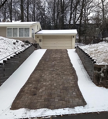 A heated paver driveway.
