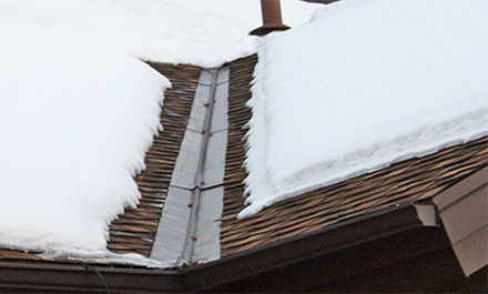 Heated roof valley and edges.